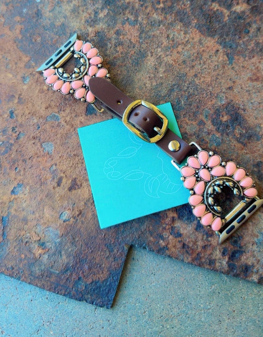 Squash Blossom Apple Watch Band/Pink