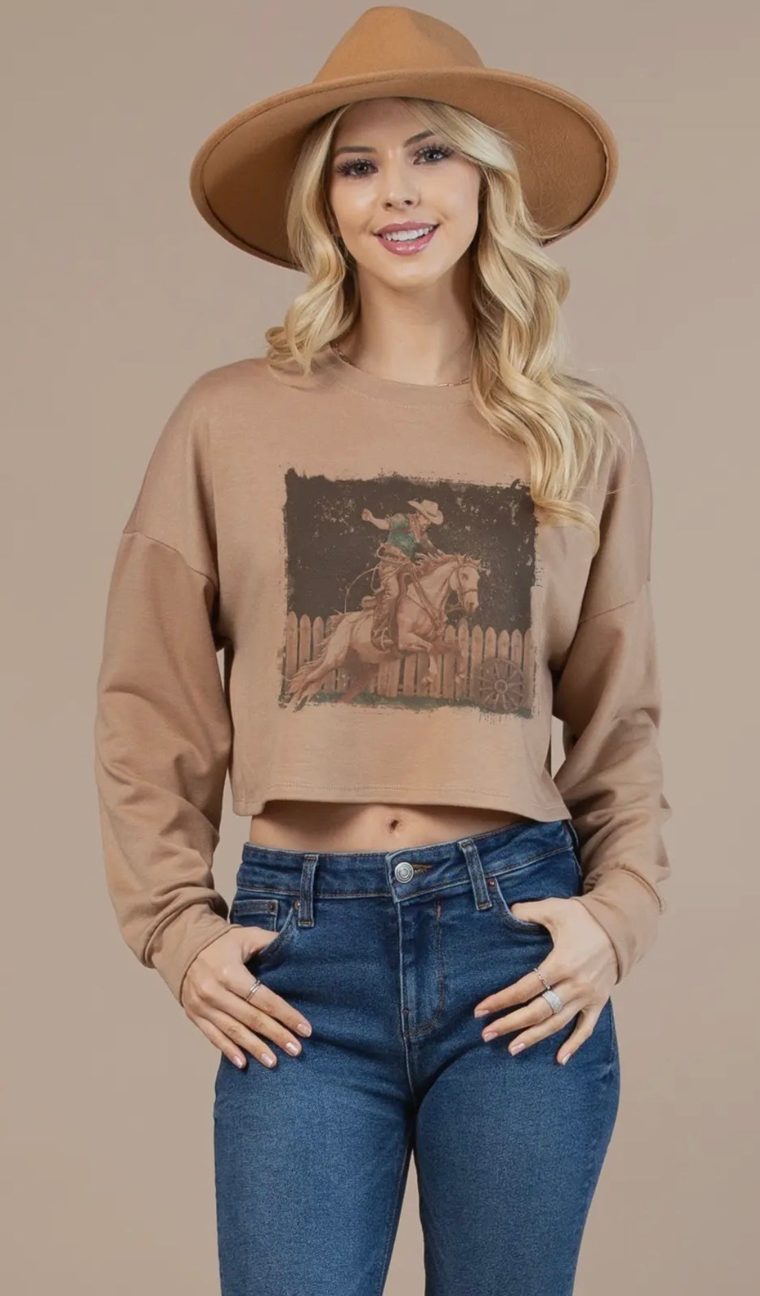 Gallup Print Crop Top