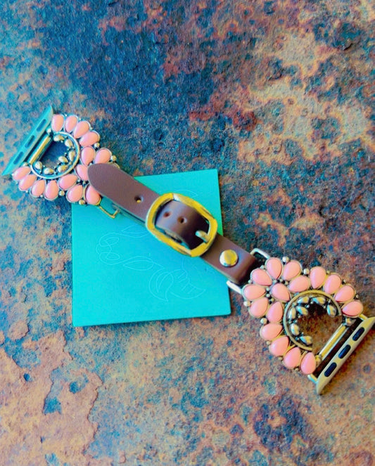 Squash Blossom Apple Watch Band/Pink