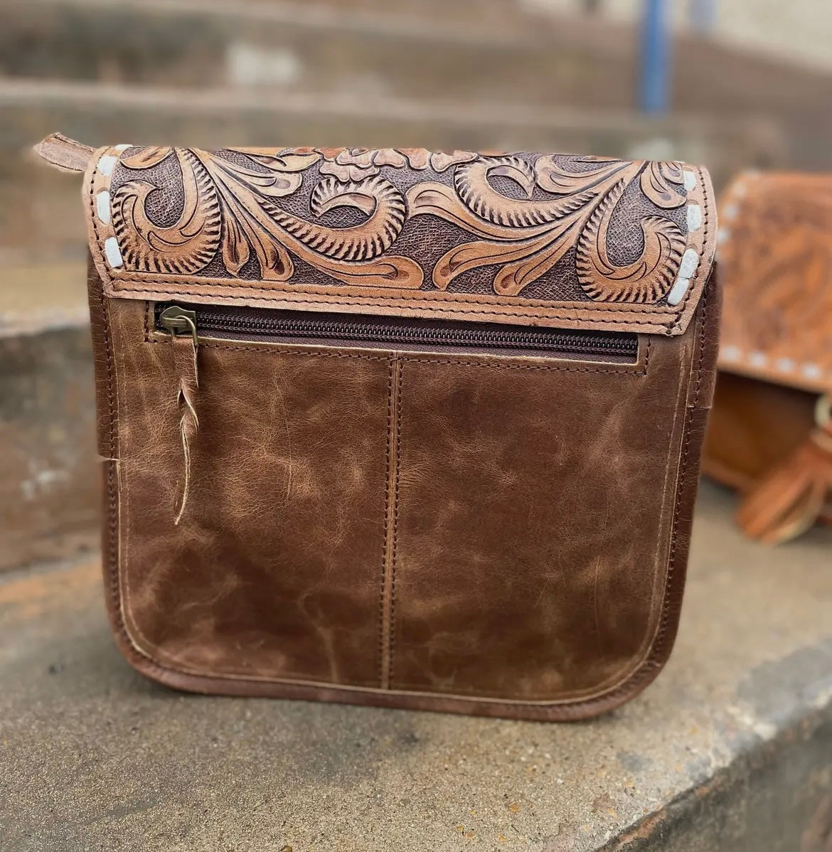 Longhorn Cowhide Leather Crossbody