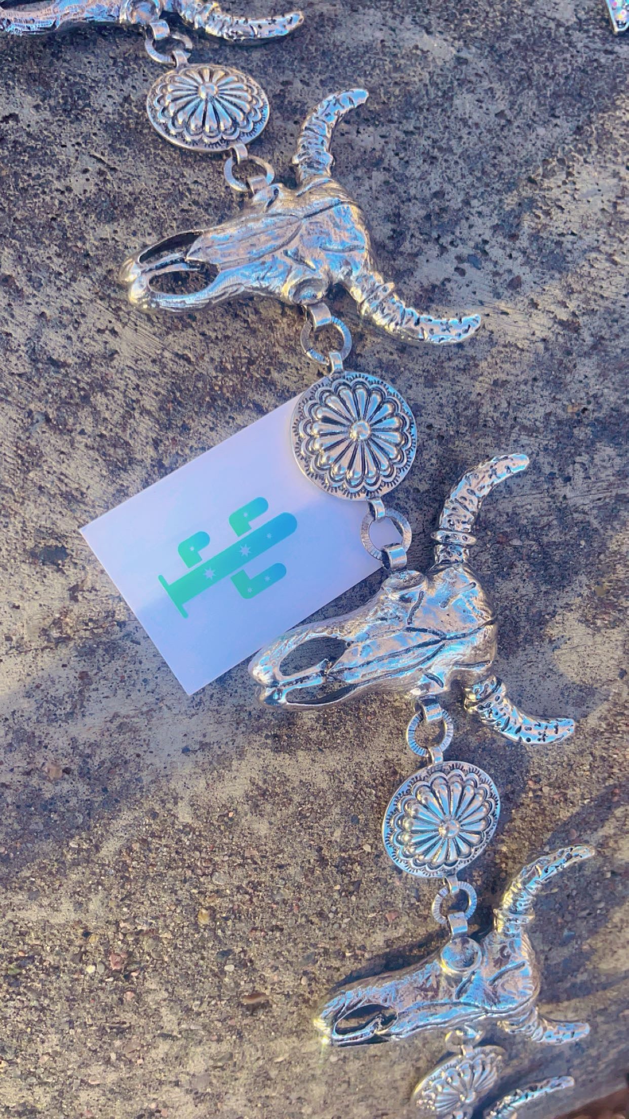 Western Steer Concho Belt